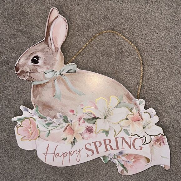 “Happy Spring” Wood Wall Hanging! - Picture 1 of 4